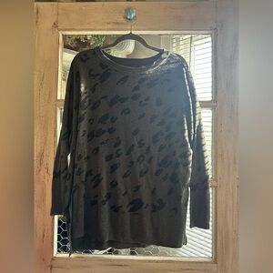 Wonderly | Charcoal Animal Patterned Sweater